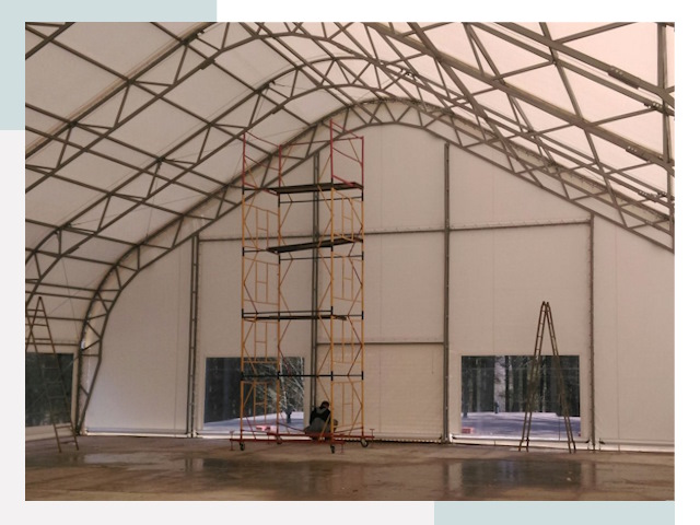 Шатровые ангары в Егорьевске